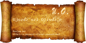 Ujszászi Olivér névjegykártya
