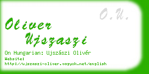 oliver ujszaszi business card